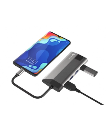 natec Stacja dokująca Multiport Fowler Plus USB-C PD, 3x USB 3.0, HDMI 4K, RJ45, SD, micro SD nr 2