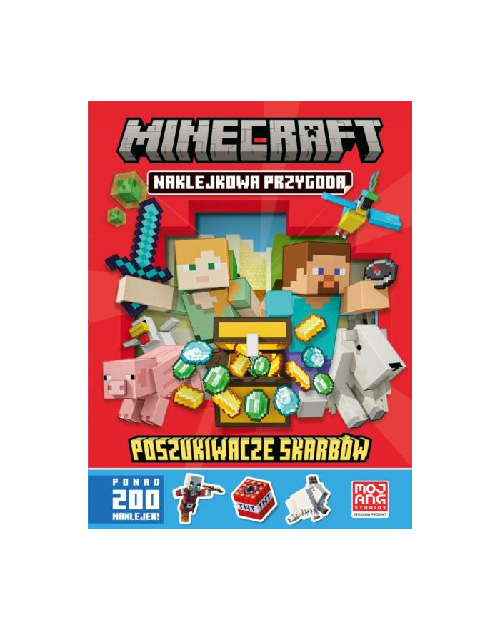 harpercollins Książka Minecraft. Naklejona przygoda. Poszukiwanie skarbów główny