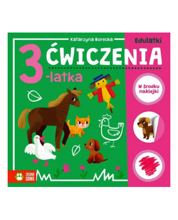 zielona sowa Książka Edulatki. Ćwiczenia 3-latka nw3