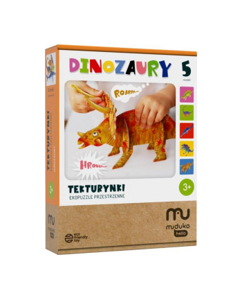 muduko Tekturynki Dinozaury Ekopuzzle przestrzenne