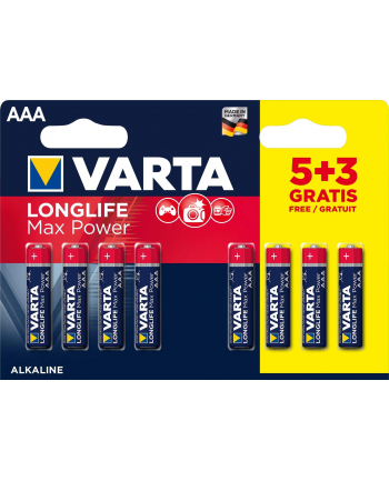 Baterie VARTA LONGLIFE MAX POWER AAA 1.5V 8 (5 3) szt