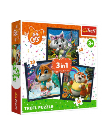 Puzzle 3w1 Poznaj Urocze Kociaki 34865 Trefl