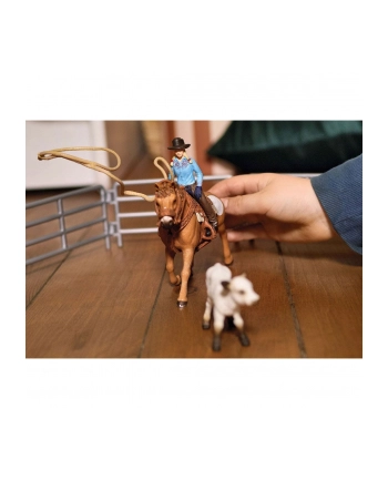 Schleich 42577 Kowbojki i łapanie na lasso Farm World nr 1