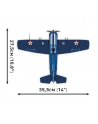 COBI 5731 Historical Collection WWII Samolot myśliwski pokładowy US Navy Grumman F4F Wildcat 375 klocków - nr 7