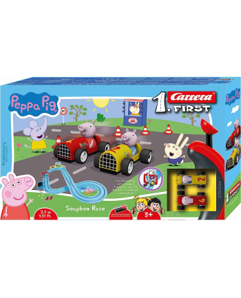 carrera toys Tor First Peppe Pig Świnka Peppa Soapbox Race Wyścig 2,9m 63044 Carrera