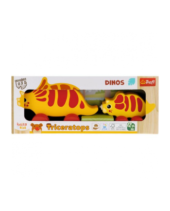 Zabawka drewniana - Dinos Triceratops 61745 Trefl