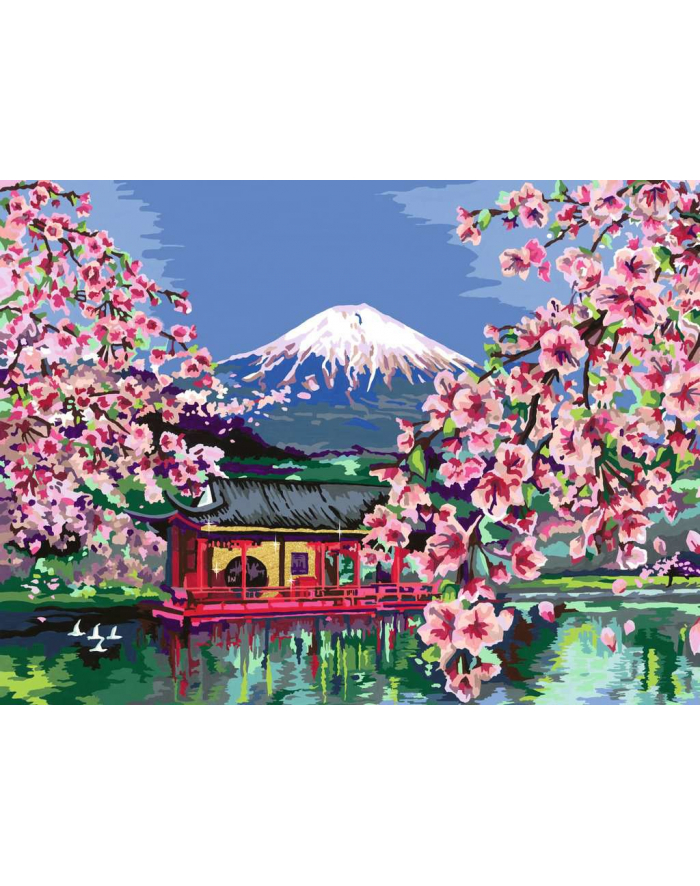 Malowanka CreArt: Kwitnąca wiśnia w Japonii 201778 RAVENSBURGER malowanie po numerach główny