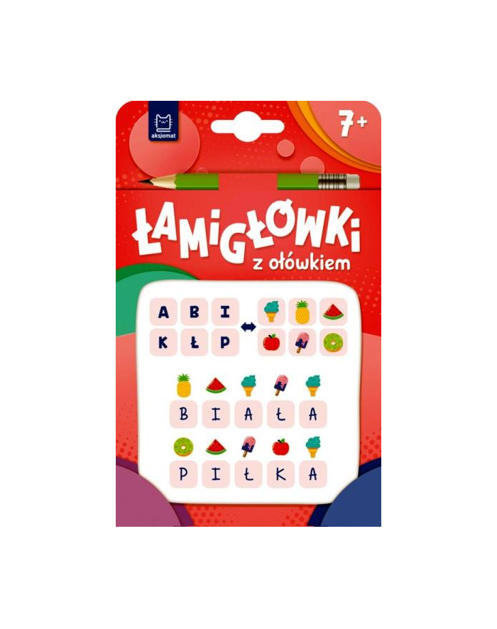 aksjomat Łamigłówki z ołówkiem 7+. Książeczka różowa główny