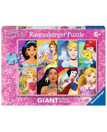 Puzzle 125el podłogowe Księżniczki. Disney Princess 097890 Ravensburger