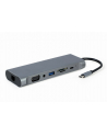 gembird Hub USB-C HDMI DP VGA 4xUSB 3.1 USB-C PD audio card reader GbE - nr 9