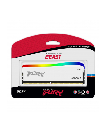 kingston Pamięć DDR4 Fury Beast RGB 8GB(1* 8GB)/3200 CL16 biała