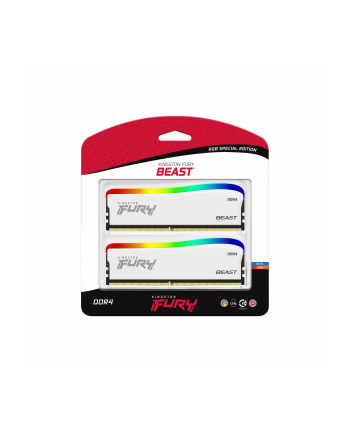 kingston Pamięć DDR4 Fury Beast RGB 32GB(2*16GB)/3200 CL16 biała