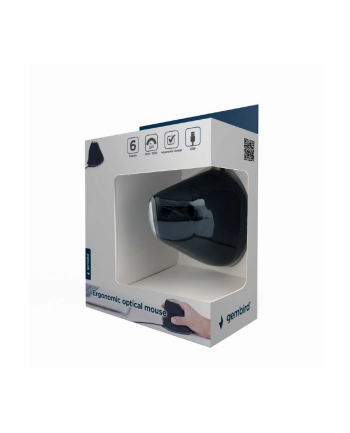 GEMBIRD MUS-ERGO-03 Ergonomiczna 6-przyciskowa mysz optyczna szara