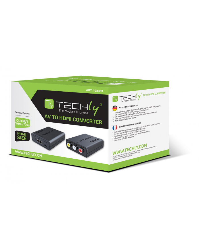 techly Konwerter AV 3 RCA na HDMI główny