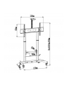 techly Stojak mobilny do tv 52-110 cali 120kg lub do tablicy interaktywnej - nr 5