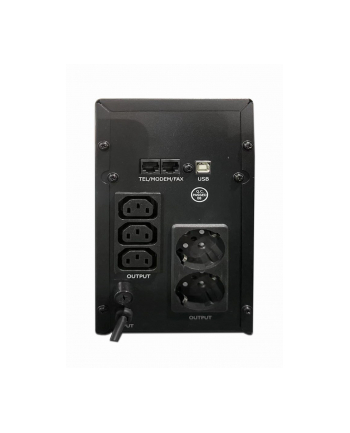 gembird Zasilacz UPS 2000VA Line-in 1xC14 3xC13 2xShuko USB RJ45 nr 1