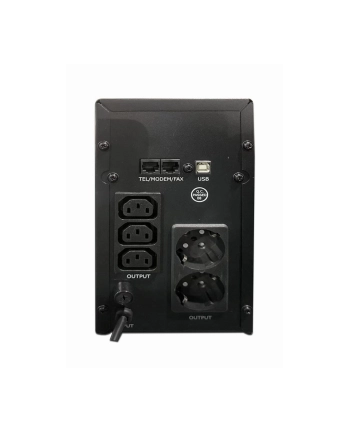 gembird Zasilacz UPS 2000VA Line-in 1xC14 3xC13 2xShuko USB RJ45 nr 1