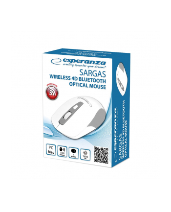 ESPERANZA MYSZ BLUETOOTH 4D SARGAS BIAŁA EM130W