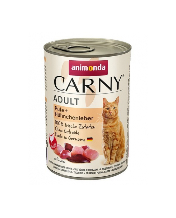 ANIMONDA Cat Carny Adult indyk wątróbka z kur 400g