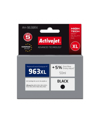 Tusz Activejet AH-963BRX (zamiennik HP 963XL 3JA30AE; Premium; 2100 stron; czarny) nr 2