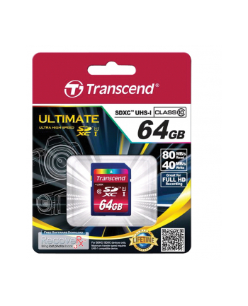 Transcend TS64GSDXC10 karta SDXC 64GB Class 10