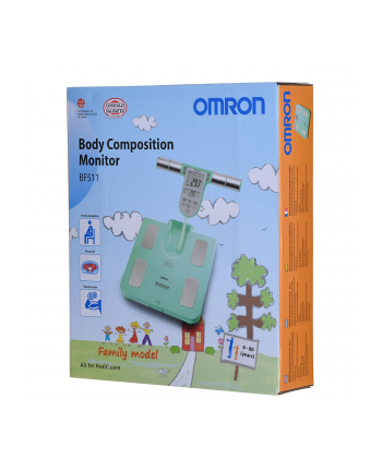 Waga z analizatorem składu ciała Omron Body Comp Monitor BF511 Turq HBF-511T-E
