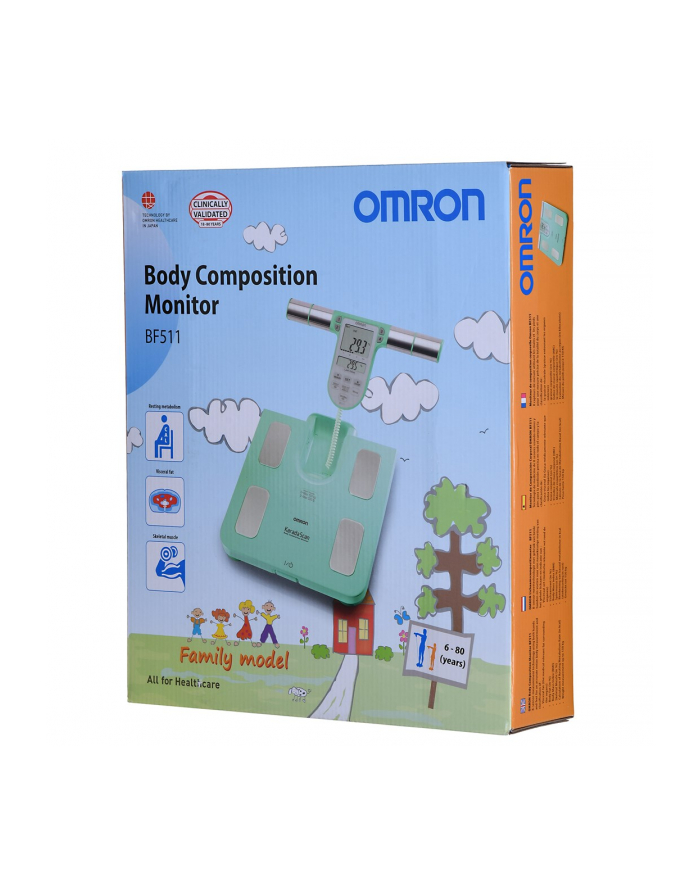 Waga z analizatorem składu ciała Omron Body Comp Monitor BF511 Turq HBF-511T-E główny