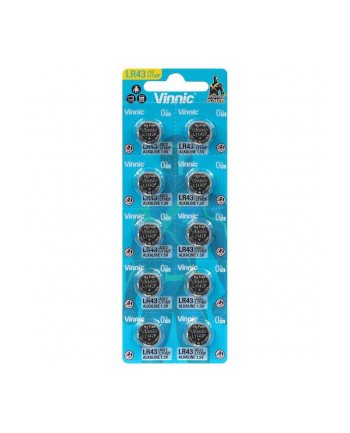 VINNIC BATERIE ALKALICZNE GUZIKOWE MINI G12/AG12/LR43 BLISTER 10 SZTUK L1142F nr 1