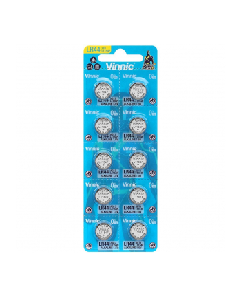 VINNIC BATERIE ALKALICZNE GUZIKOWE MINI G13/AG13/LR44 BLISTER 10 SZTUK L1154F