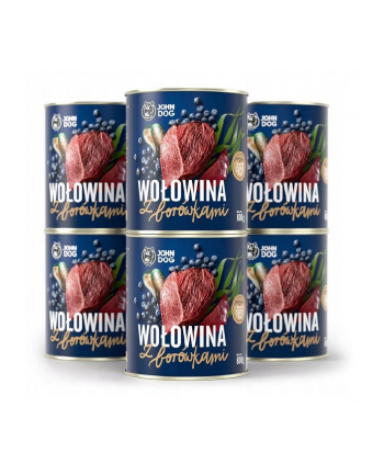 John Dog BERRY Adult wołowina z borówkami 800g*6