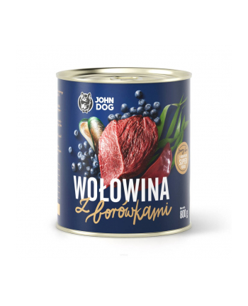 John Dog BERRY Adult wołowina z borówkami 800g*6