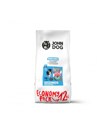 John Dog GOOD Puppy kurczak z wołowiną12 kg