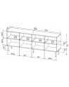 cama meble Komoda HOLE 190x40 5xH74 5 czarny mat - nr 8
