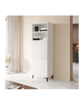 cama meble Witryna ABETO 60x40xH176 5 biały/biały połysk nr 1