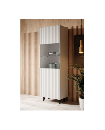 cama meble Witryna PAFOS 60x40x182 biały mat