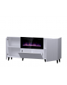 cama meble Komoda PAFOS z kominkiem elektrycznym 180x42x82 biały mat - nr 2