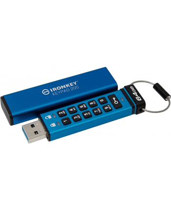 KINGSTON 64GB IronKey Keypad 200 FIPS 140-3 Lvl 3 Pending AES-256 Encrypted