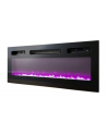 cama meble Szafka RTV EVA z kominkiem elektrycznym 180x40x52 czarny/czarny połysk - nr 4