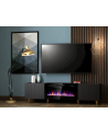 cama meble Szafka RTV PAFOS EF z kominkiem elektrycznym 180x42x49 czarny mat - nr 4
