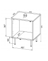 cama meble Szafka nocna HOLE 2szt 44x40 5xH53 5 biały mat - nr 4