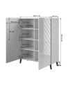 cama meble Regał ABETO 100 5x40xH121 5 czarny/czarny połysk - nr 4