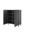 cama meble Regał ABETO 100 5x40xH121 5 grafit/grafit połysk - nr 6