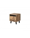 cama meble Szafka nocna NORD 2szt 40x38xH45 dąb wotan/antracyt - nr 6
