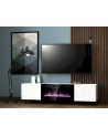 cama meble Szafka RTV PAFOS EF z kominkiem elektrycznym 180x42x49 biały mat - nr 7
