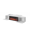 cama meble Szafka RTV ROVA z kominkiem elektrycznym 190x37x48 biały/biały połysk - nr 6