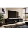 cama meble Szafka RTV SLID-E 200K 200x40xH37 cała w czarnym połysku - nr 3