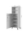 cama meble Witryna ABETO 60x40xH176 5 biały/biały połysk - nr 7