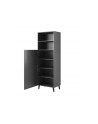 cama meble Witryna ABETO 60x40xH176 5 grafit/grafit połysk - nr 2