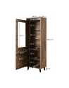 cama meble Witryna NORD 60x38x182 5 dąb wotan/antracyt - nr 4