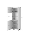 cama meble Witryna PAFOS 60x40x182 czarny mat - nr 8